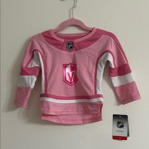 NHL Girls' Pink Hockey Jersey Top Golden Knights Size 12 months